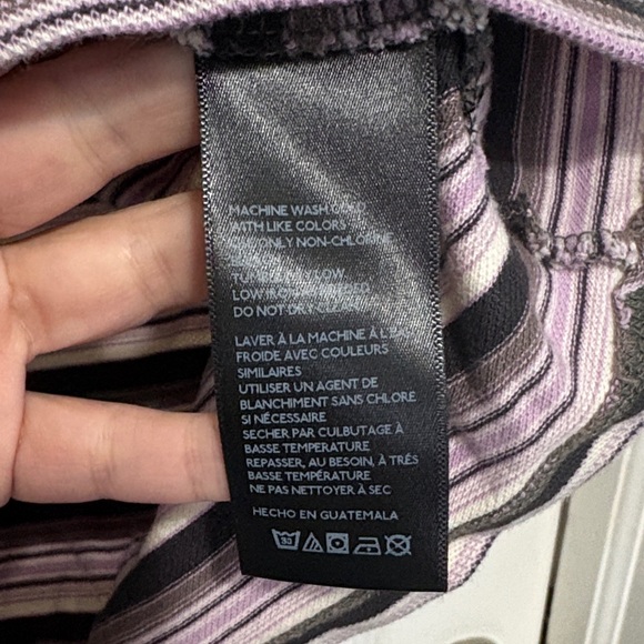 BDG Striped Short-Sleeve Crewneck Shirt in Lavender, Grey, and Black - Picture 7 of 8